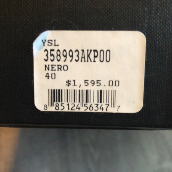 YSL Saint Laurent Leather Knee-High Boots Size 39 - Picture 3 of 8